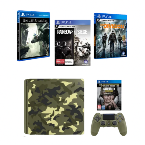 بلايستيشن 4 +إصدار محدود من (Edition Call of Duty: WWII Bundle)+ ألعاب